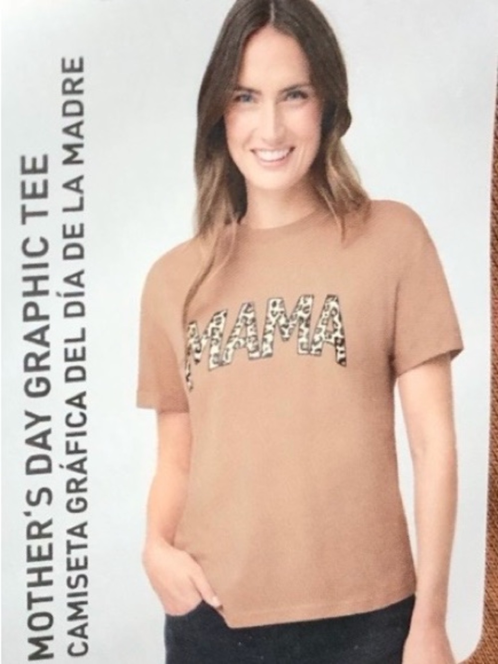 NEW SERRA Mother's Day Graphic Tee Brown Large 12 - 14 Women’s